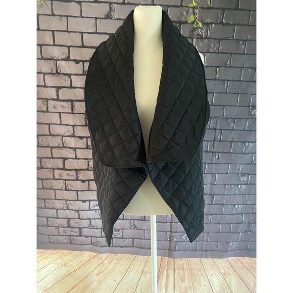 Soft Surroundings Black Crossover Snowline Puffer Vest XS - Picture 3 of 7